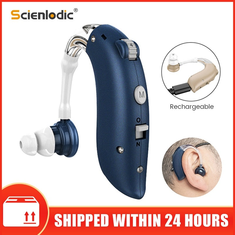 Mini Rechargeable Hearing Aid Digital BTE Hearing Aids Adjustable Tone Sound Amplifier Portable Deaf Elderly digital Hearing Aid