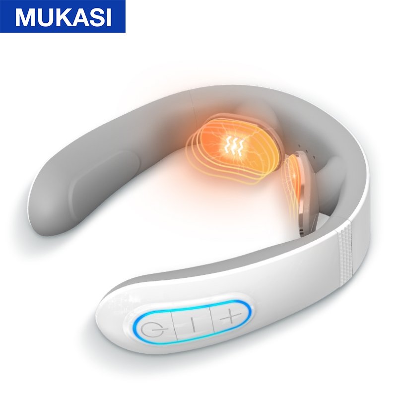 MUKASI Smart Neck Massager EMS Pulse Massager TENS Wireless Heat Cervical Vertebra Relax Muscle Pain Kneading Massage Machine