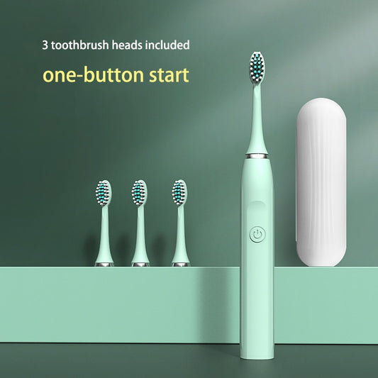 Sonic Electric Toothbrush for Adults Children Ultrasonic Automatic vibrator Whitening IPX7 Waterproof 3 Brush Head battery type