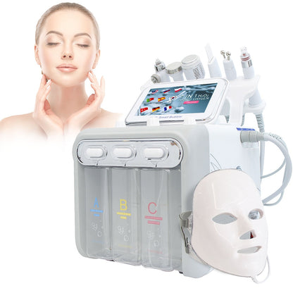 7 in 1 Hydro Dermabrasion Hydrogen Oxygen Facial Machine Deep Skin Cleansing RF Lifting Skin Scrubber Aqua Facial Care Devices