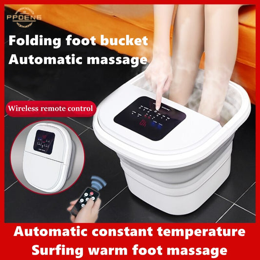 PPOE Folding foot bucket Automatic massage Wireless remote control Automatic constant