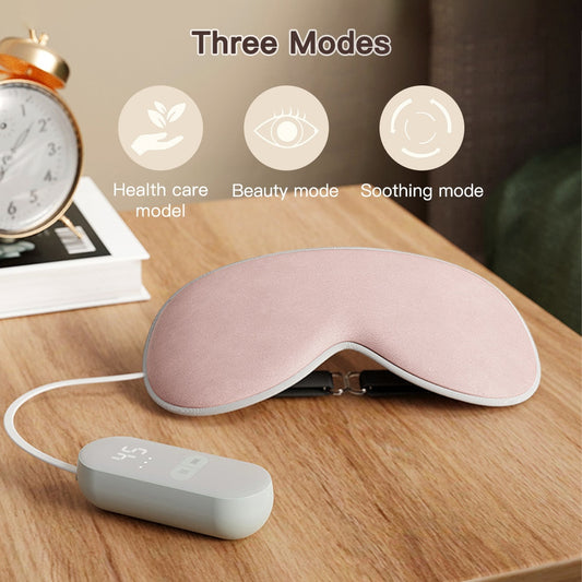 Novo 3D Smart Heating Eye Massager Vibration Eye Mask Aid Sleeping Acupressure Aliviar Fadiga Dark Circles Eye Care Compressa Quente