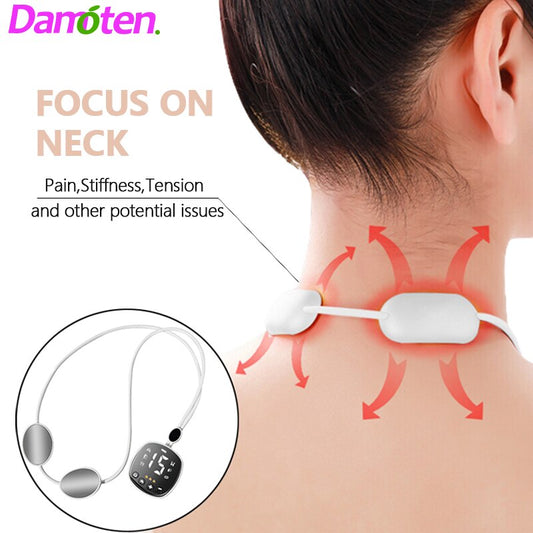 Neck Massager EMS Pendant Micro Current Pulse 15 Levels Massage for Neck Arm Leg Shoulder Pain Relief Massager Relaxation