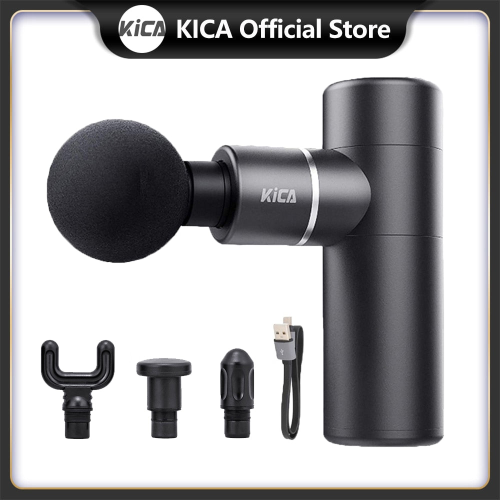 Pistola de massagem KICA K1 Massageador muscular profissional para o corpo, costas, pescoço, pernas, fitness, emagrecimento, alívio da dor, pistola de fáscia elétrica, 3800 rpm