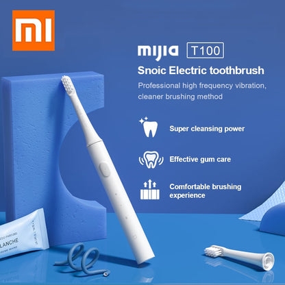 XIAOMI MIJIA Escova de dentes elétrica sônica sem fio USB recarregável Escova de dentes automática ultrassônica à prova d'água