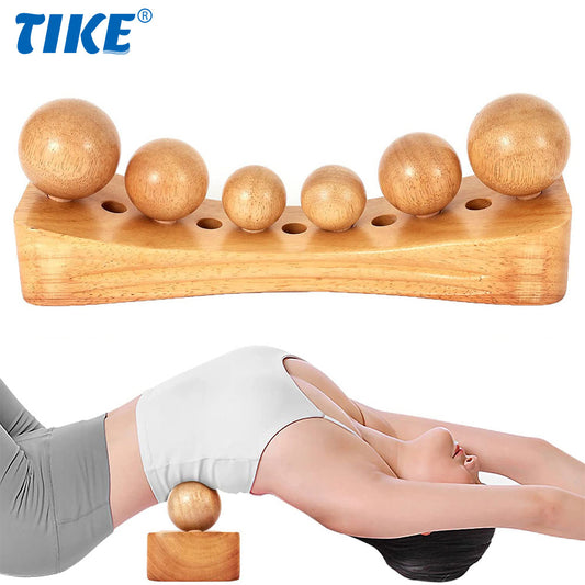 Psoas Muscle Release Massage 6 Massage Heads Available Tool Fatigue Relief Body Relaxation Trigger Point Wood Therapy Massager