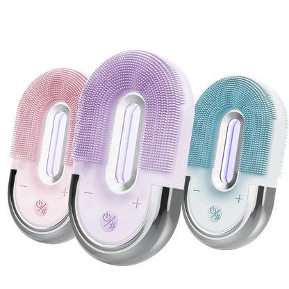 Facial Massager Silicone Cleansing Brush Ultrasonic Cleaner Face Cleaner Deep Cleaning Pores Skin Health Care Tool Rechargeable