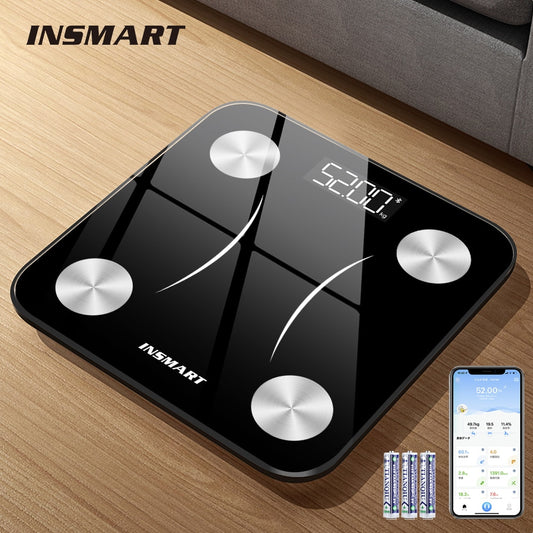 INSMART Body Weight Scale Bathroom Scale Digital Body Weight Balance Smart Scale Body Composition Smart Floor Scales BMI