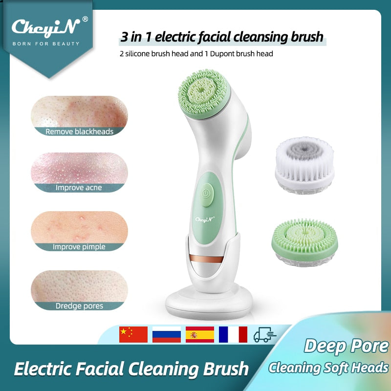 3 in 1 electric facial cleansing brush BO RN FOR BEAUTY