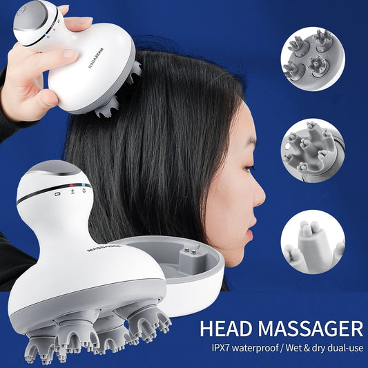 HEAD MASSAGER IPX7 waterproof / Wet 