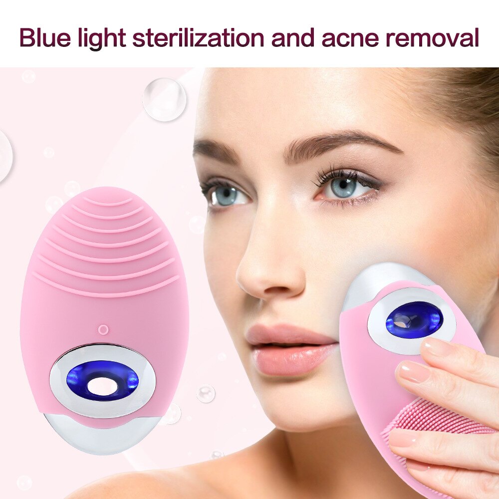 Blue light sterilization and acne