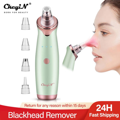 Blackhead Remover Diamond Dermabrasion Nose Vacuum Pore Cleanser Acne Pimple Suction Extractor USB Rechargeable Skin Care Tool