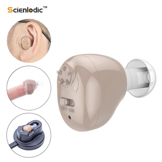 ITE Ear Hearing Aid Rechargeable Hearing Device Hearing Aids for The Elderly Audifonos Sound Adjustable Hearing Amplifier