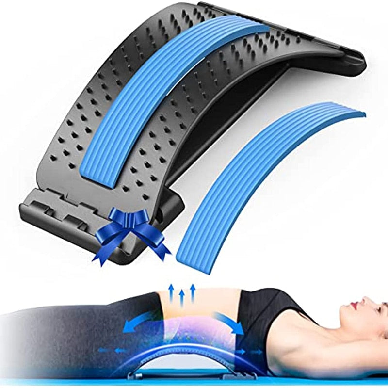 Back Stretcher Lumbar Massager Magnetic Therapy Multi-Stage Adjustment Back And Low Back Pain Relief Massager