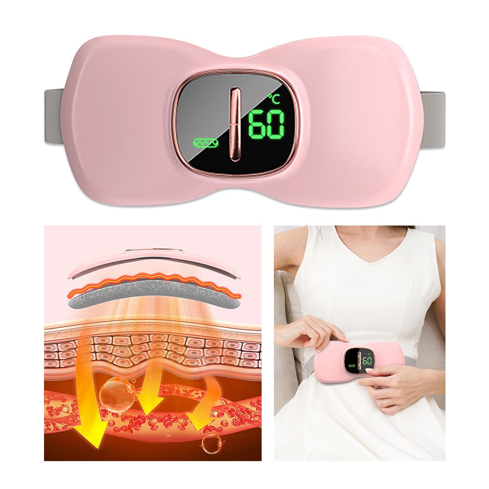 Warm Palace Belt Electric Period Cramp Massager Intelligent Heating Menstrual Warmth Pad Relieve Menstrual Pain and Keep Warm