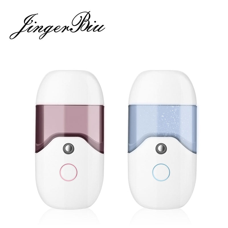 Facial Mist Face Steamer Spa Atomizer USB Mini Spa Face Steamer Portable Humidifier Rechargeable Moisturizing Nano