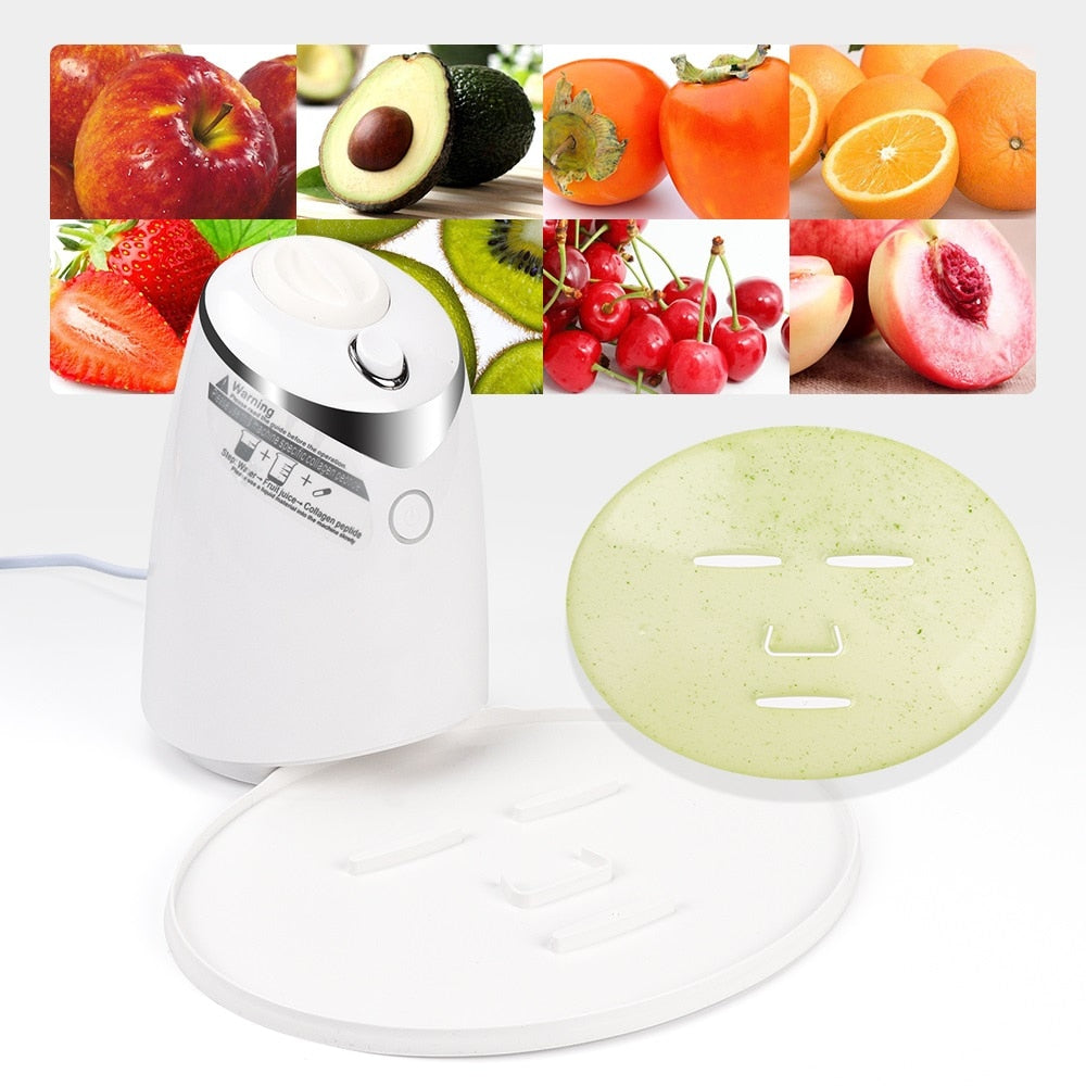 Máquina de máscara facial de frutas naturais autofabricada DIY Suco de vegetais Colágeno Máquina de máscara automática Uso doméstico Dispositivo de máscara para salão de beleza