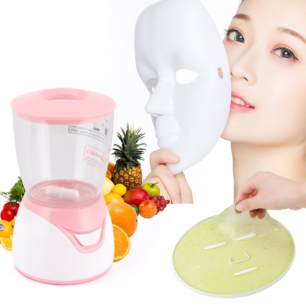 Face Mask Machine Mini Automatic DIY Mask Maker Natural Vegetable Collagen Fruit Face Mask Machine Beauty Facial SPA Skin Care