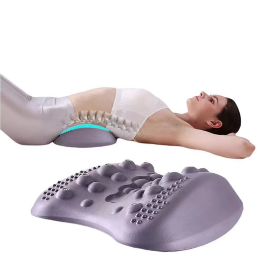 Waist Massager Roller Lumbar Disc Pain Spine Massage Pillow Correction Lumbar Traction Device Instrument Lumbar Back Massager