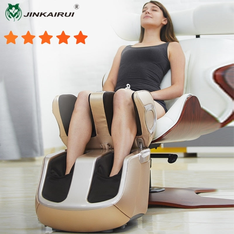 Jinkairui elétrico joelho pé massageador airbags calor perna panturrilha máquina de massagem shiatsu para alívio da dor promover a circulação sanguínea