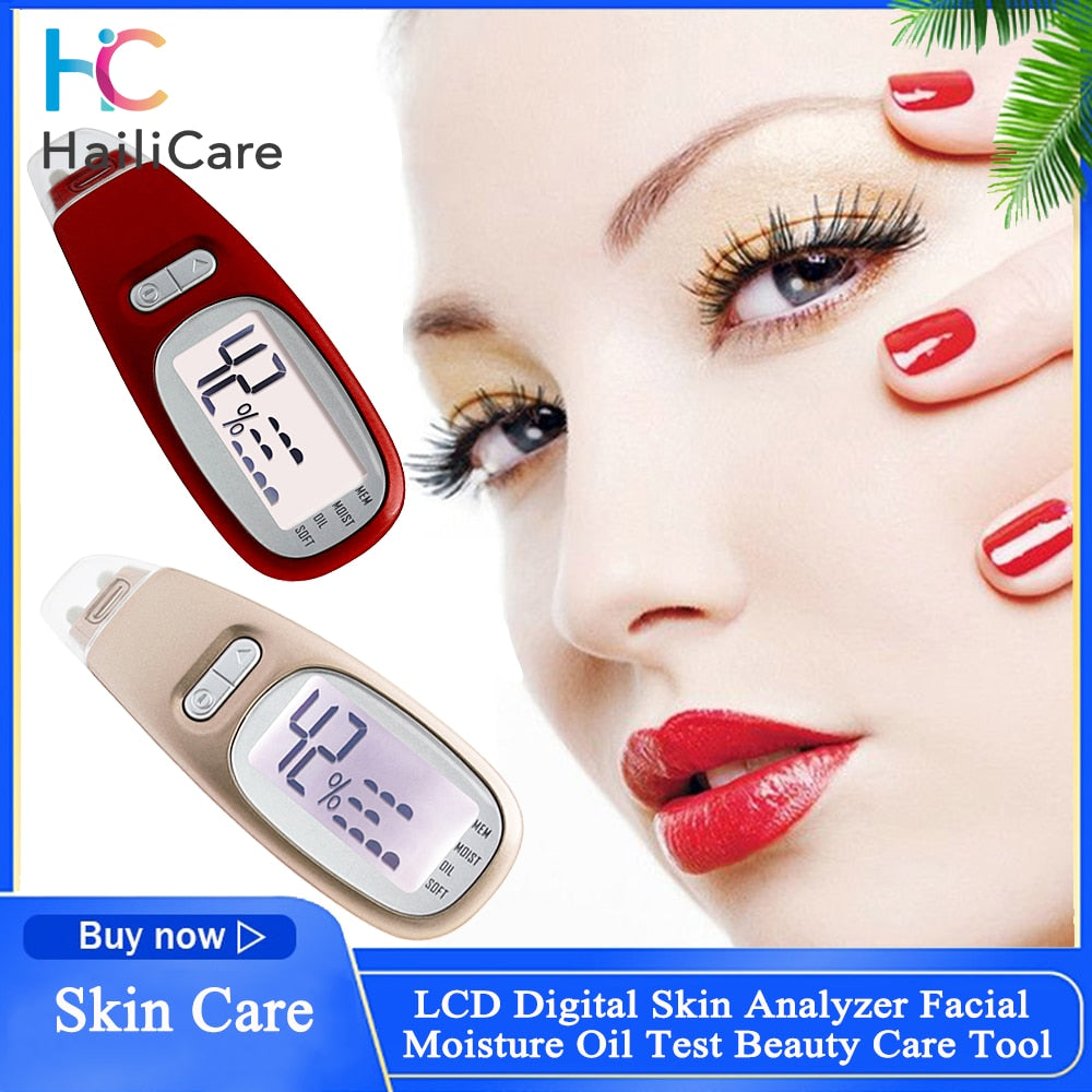 LCD Digital Skin Analyzer Facial Moisture Oil Test Beauty