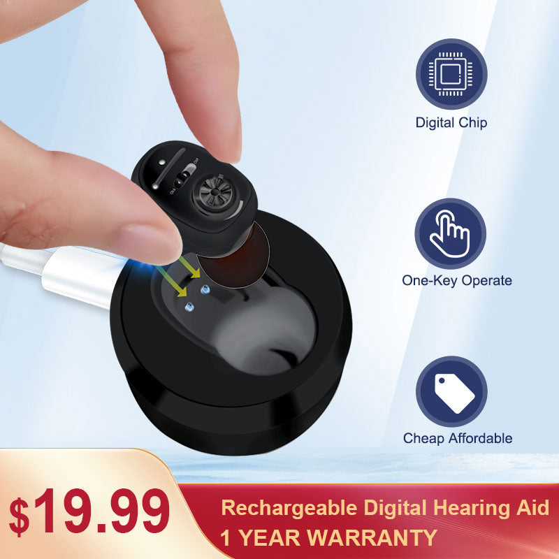 Rechargeable Hearing Aids Invisible Digital Sound Amplifier for Deafness Wireless Hearing Aid to Severe hear loss audifonos