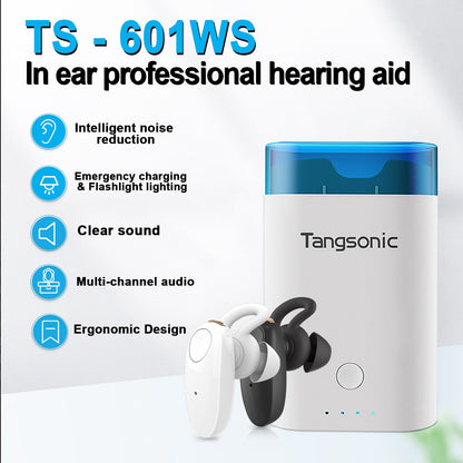 Tangsonic Digital Hearing Aids for mild and moderate hearing loss with Noise Reduction Emergency single ear hearing amplifier