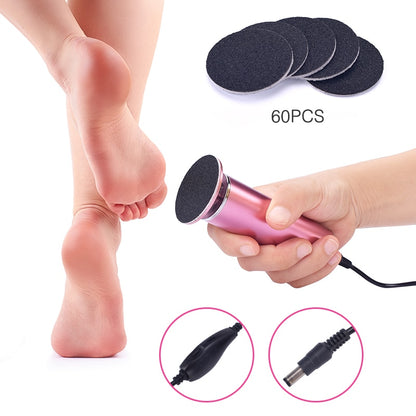 Electric Pedicure Tools Foot Care File Leg Heels Remove Dead Skin Callus Remover Feet Clean Care Machine &amp; Replacement Sandpaper