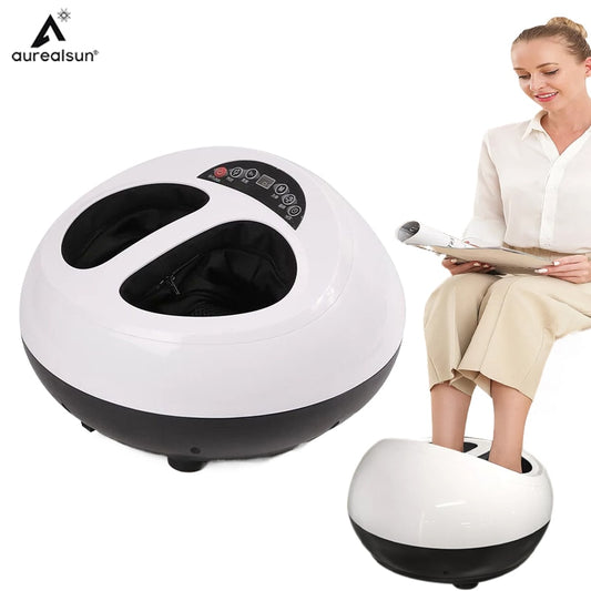 Electric Shiatsu Foot Massager Health Care Heating Kneading Scraping SPA Vibration Air Compression Massage Therapy Anti-stress