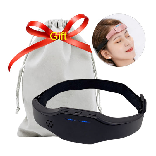 Smart Migraine and Headache Relief Head Massager Physiotherapy Tens Pulse Vibration Treatment Anti Stress Insomnia Sleep Monitor