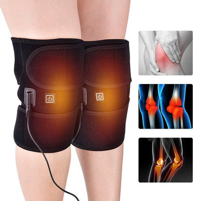 Electric Leg Heating Knee Pads Infrared Heated Therapy Hot Compress Knee Arthritis Pain Relief Back Shoulder Elbow Brace Healthy