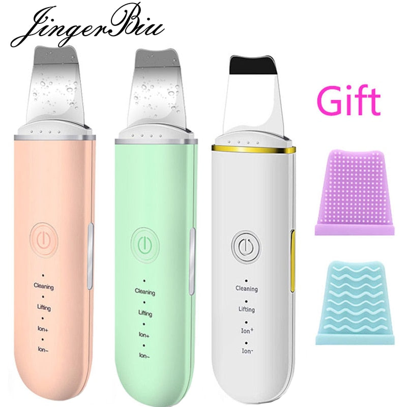 Ultrasonic Skin Scrubber Deep Face Cleaning Machine Peeling Shovel Facial Pore Cleaner Face Skin Scrubber Lift Machine