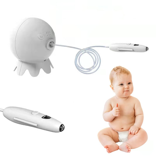 Rechargeable Baby Nasal Snot Aspirator Adjustable Suction Health Care Electric Safety Nose Cleaner For Newborn Toddler Tool