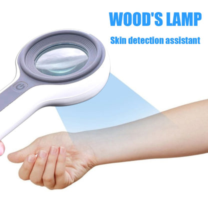 Lâmpada Woods médica analisador de pele em instrumentos analíticos clínicos dermatoscópio testador de doenças de pele