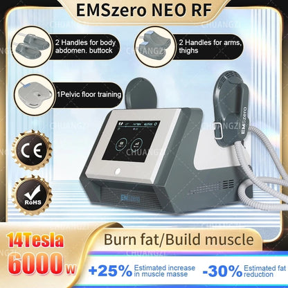 Nouveau Portable DLS-EMSLIM 4 poignées EMSzero Stimulation musculaire perte de poids graisse corps façonnage Instrument de beauté sculpter pour Salon