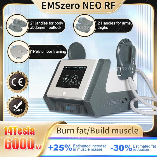 Nouveau Portable DLS-EMSLIM 4 poignées EMSzero Stimulation musculaire perte de poids graisse corps façonnage Instrument de beauté sculpter pour Salon