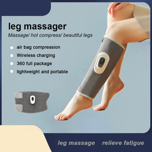 Massage intelligent des jambes Vibration Jambe Masseur de compression d'air 3 Modes Compresseur d'air électrique sans fil Massage de pression d'air du mollet du pied