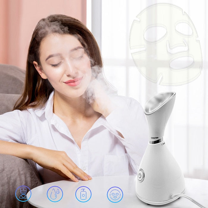 Face Vaporizer Hot Steam Household Hot Spray Face Vaporizer Facial Humidifier Steam Engine Hydrating Sprayer Beauty Instrument