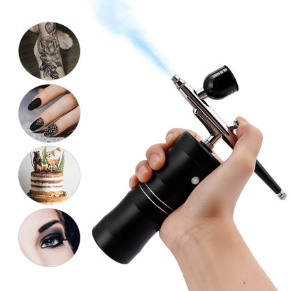 Mini compresor de aire superior de 0,3mm, aerógrafo, pistola de pintura con aerógrafo para arte de uñas, tatuaje, artesanía, pastel, Nano niebla, rociador de niebla