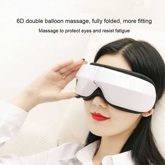 Massageador para os olhos Vibração Inteligente Elétrica Compressa Quente Massagem para Fadiga Portátil Escritório Spa Dispositivo de Cuidados Relaxantes Feminino