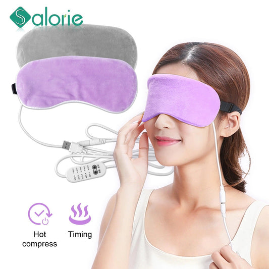 Heated Eye Mask,USB Eye Mask for Dry Eyes with Temperature &amp; Timer Control, Warm Compress Heating Pad for Sleep Dark Circles