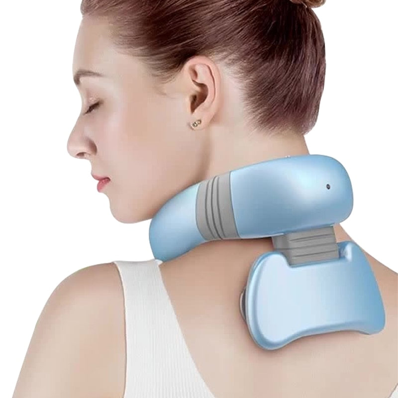 Electric Neck Cervical Physiotherapy Massager Osteochondrosis Anti-cellulite Shiatsu Shoulder Back Massage Pain Relief Machine