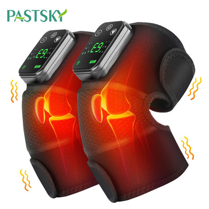 1Pair Heating Knee Massager Vibration Thermal Therapy For Knee Shoulder Arthritis Massage Joint Pain Relief Warm Wrap Knee Brace