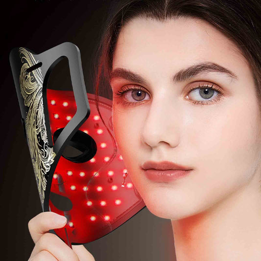 4 Colors LED Facial Mask Silicone Gel Near Infrared Photon Therapy Skin Tighten Rejuvenation Anti Wrinkle Aging SPA Mask