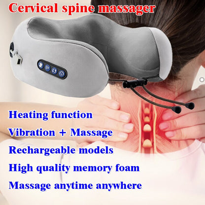 Cervical spine massager Heating function Vibration + Massage Re