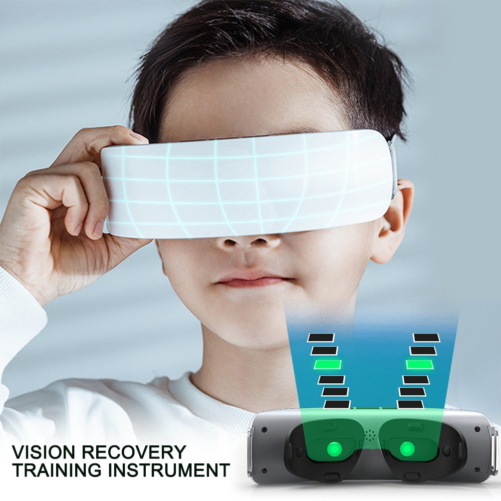 Intelligent Green Light Eye Massager Vision Recovery Training Instrument Ems Digitopressione Protezione degli occhi Bambino Ripristina la miopia