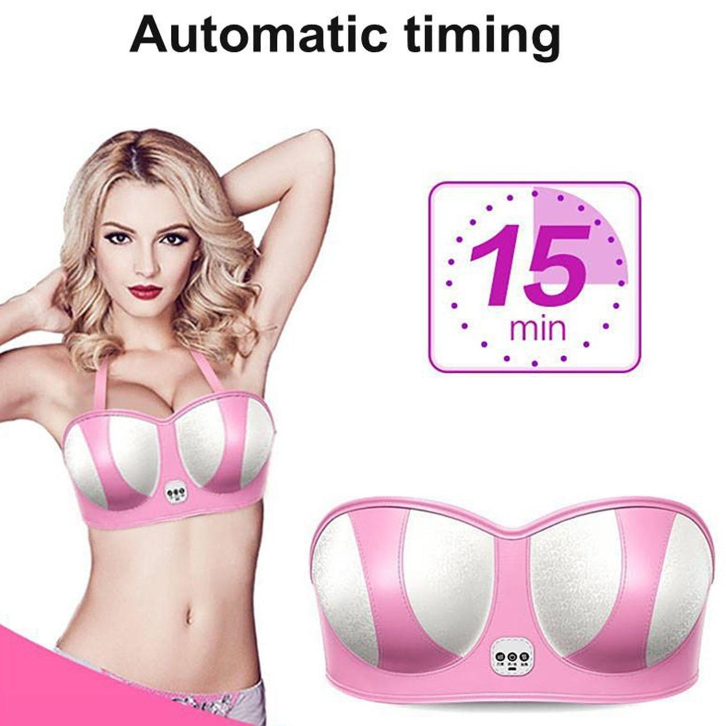 Electric Breast Massage Bra Vibration Chest Massager Growth Enlargement Enhancer Breast Stimulator Machine