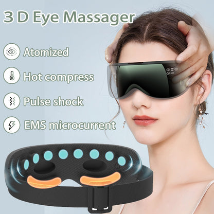 3 D Eye Massager Atomized Hot compress Pulse shock 