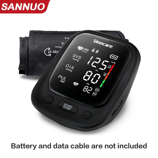 Sannuo Sinocare Blood Pressure Monitor Medical Health Automatic Upper Arm Digital Backlit Display Machine BP Heart Rate Pulse