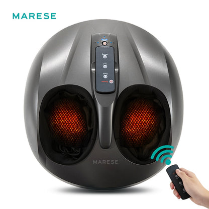 MARESE M118 Massageador elétrico para os pés, terapia de aquecimento, Shiatsu, com rolo de amassamento profundo, máquina de massagem de compressão de ar, cuidados com a saúde